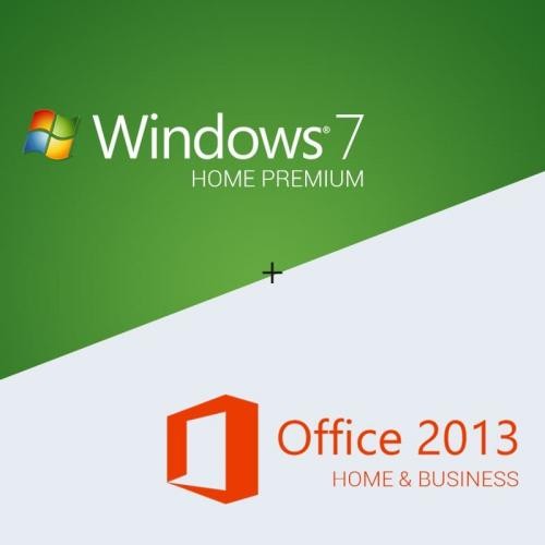 Windows 7 Home Premium + Office 2013 Home & Business Download + chiave di licenza